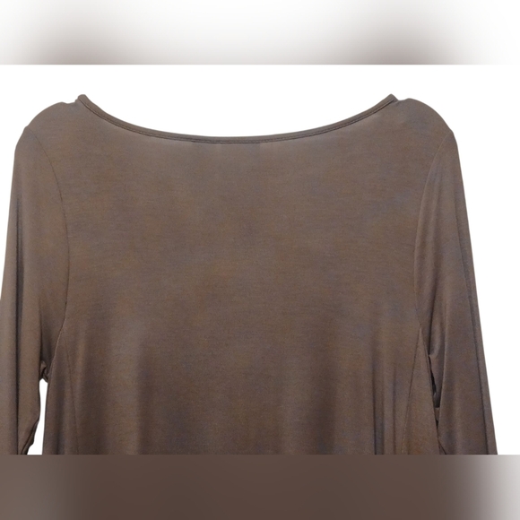 Sigrid Olsen - NWT, TaupeDress W/ Pockets, Boat Neck, 3/4 Sleeves, Size Medium - Picture 6 of 8